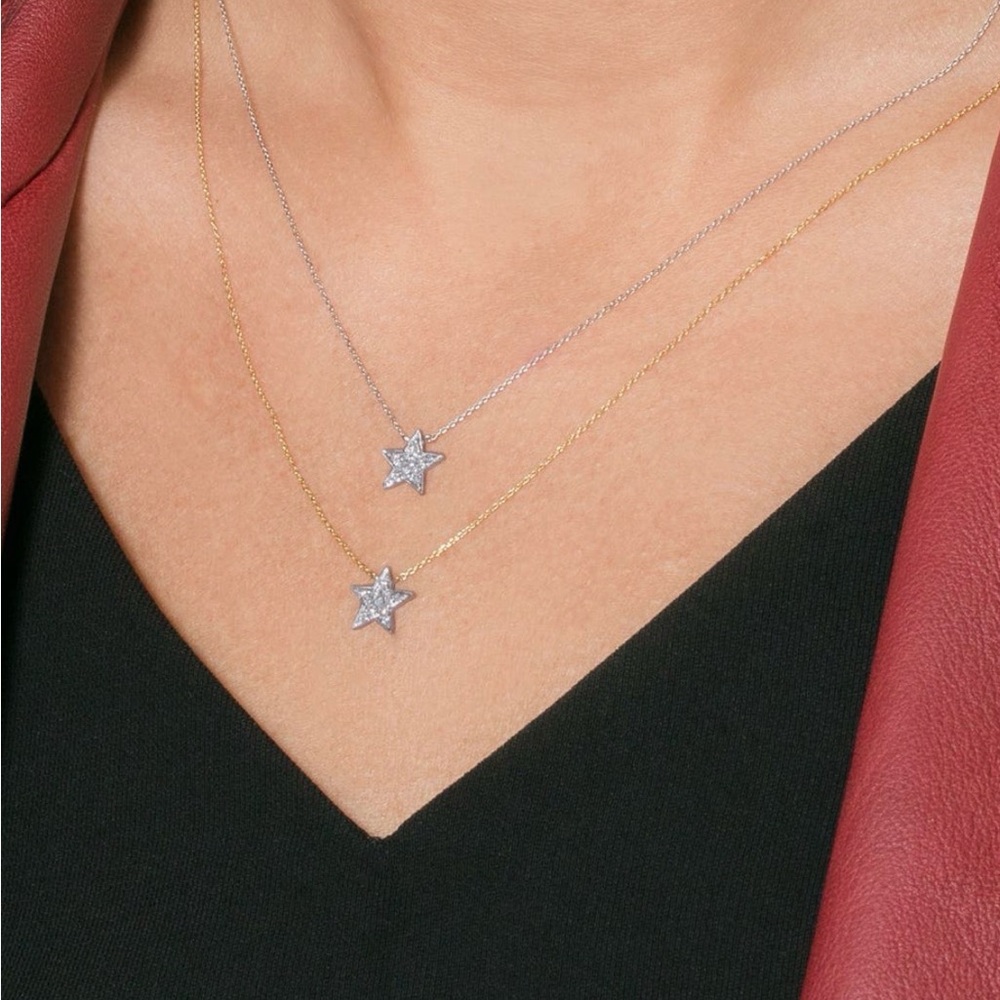 Dana Rebecca Designs Rose Gold Necklace Diamond Star
